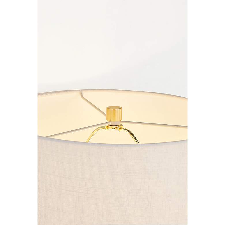 Image 7 Mitzi Raisa Table Lamp 16" in Aged Brass and Ceramic Affogato more views