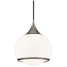 Image1 of Mitzi Reese 10" Wide Plshd Nickel 1 Light Medium Pendant