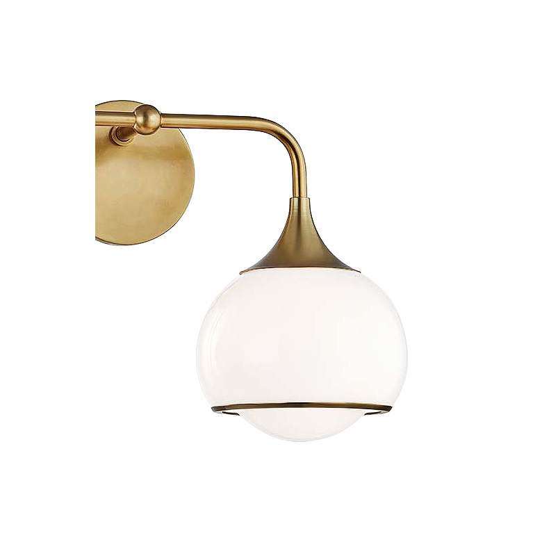 Image 2 Mitzi Reese 11 1/4" High 2-Light Aged Brass Wall Sconce more views