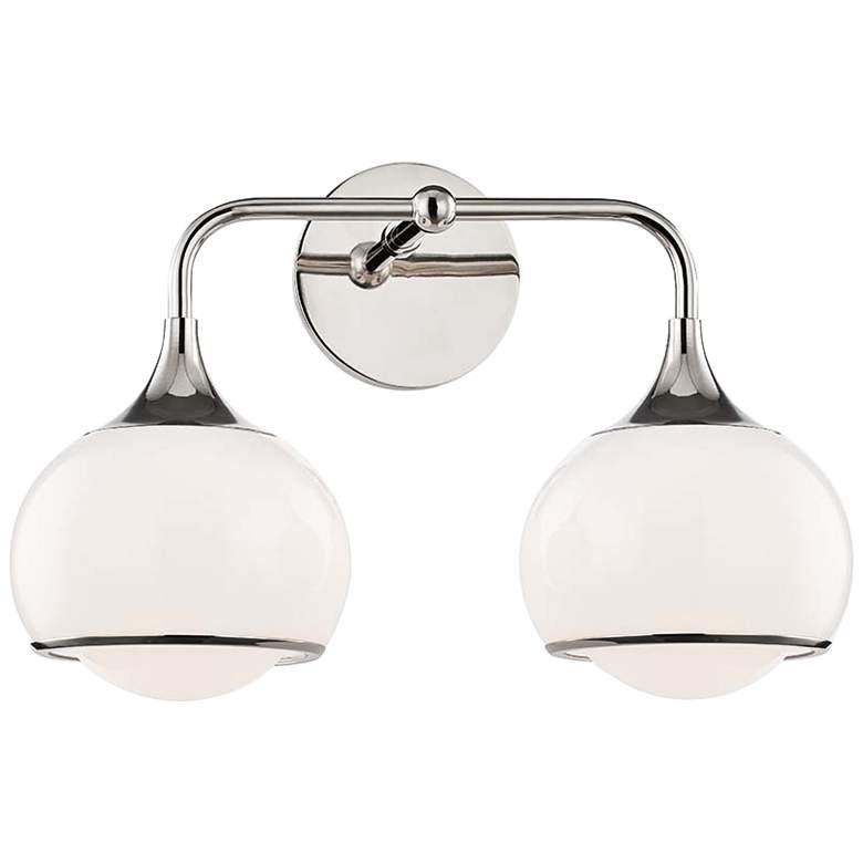 Image 1 Mitzi Reese 11 1/4" High 2-Light Polished Nickel Wall Sconce
