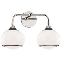 Mitzi Reese 11 1/4&quot; High 2-Light Polished Nickel Wall Sconce