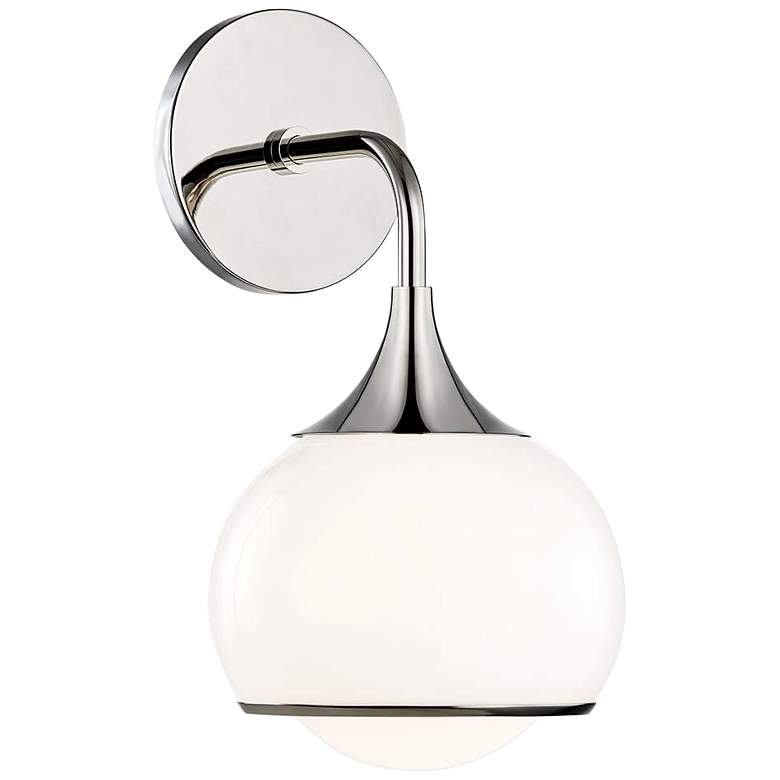 Image 1 Mitzi Reese 12 1/4 inch High Polished Nickel Wall Sconce
