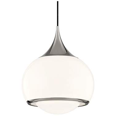 Mitzi Reese 14" Wide Polished Nickel Pendant Light