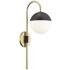 Mitzi Renee 20" High Aged Brass Globe Wall Sconce