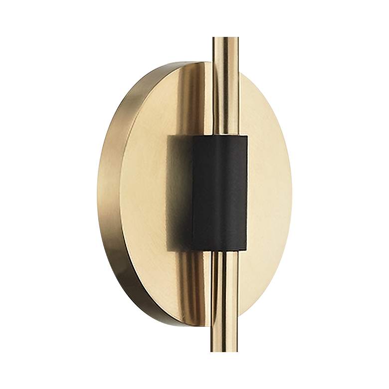 Image 3 Mitzi Renee 20 inch High Aged Brass Globe Wall Sconce more views