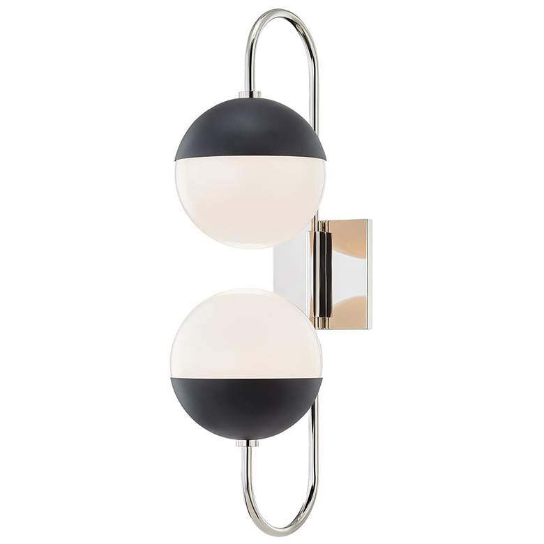 Image 1 Mitzi Renee 23 1/2" High Polished Nickel 2-Light Wall Sconce