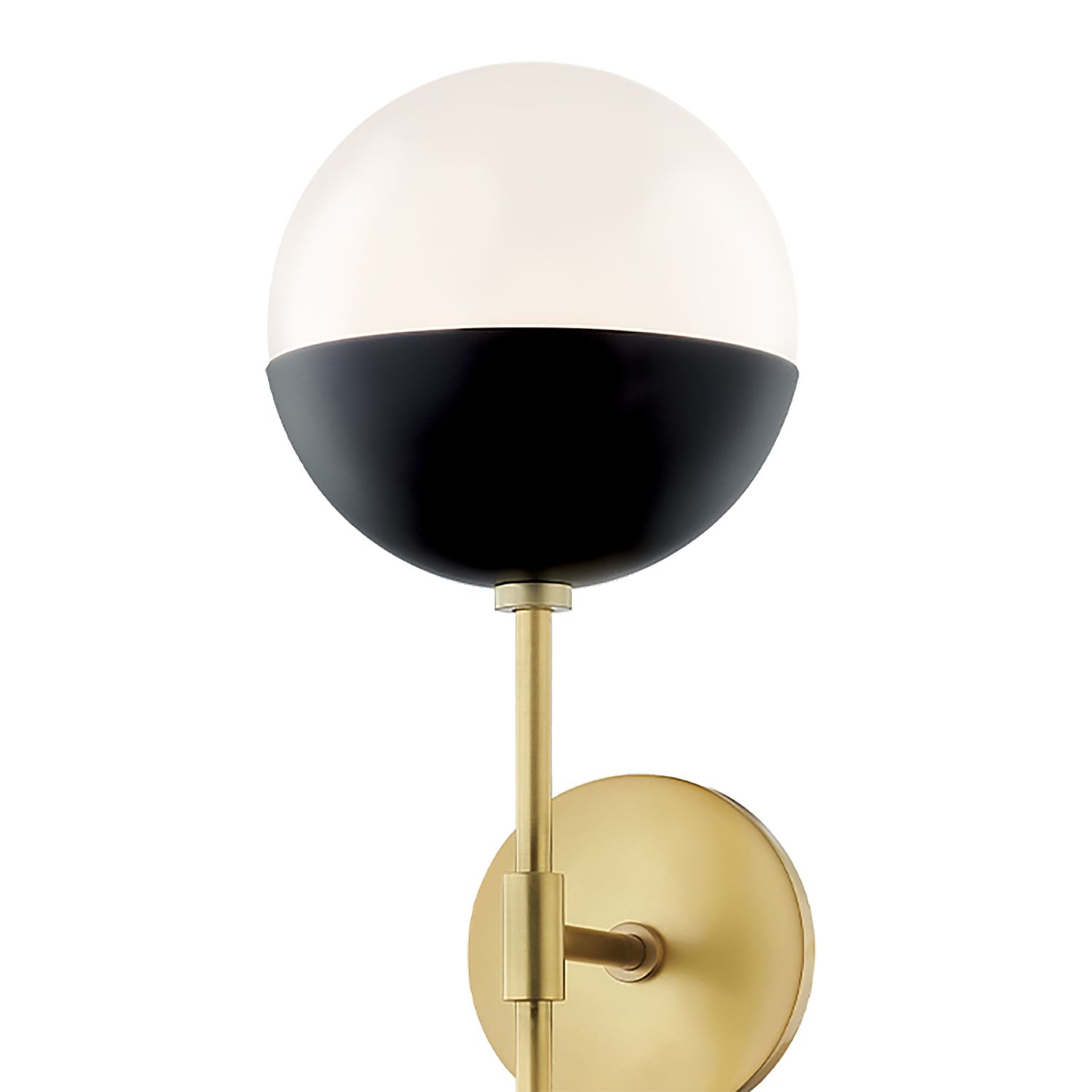 Image 2 Mitzi Renee 6.75" Wide Aged Brass/black 2 Light Wall Sconce more views