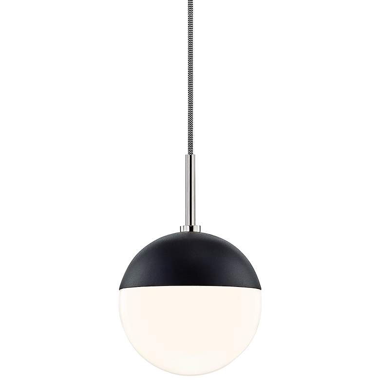 Image 2 Mitzi Renee 6 3/4"W Polished Nickel and Black Mini Pendant