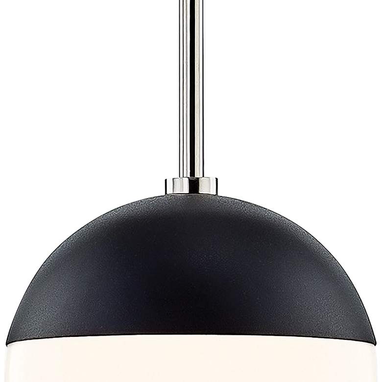 Image 3 Mitzi Renee 6 3/4"W Polished Nickel and Black Mini Pendant more views
