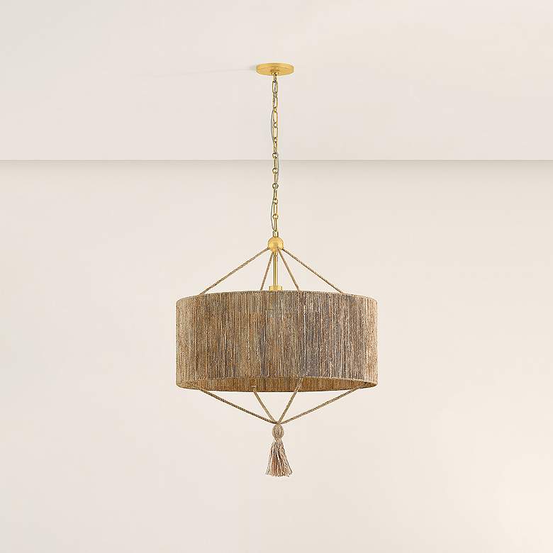 Image 4 Mitzi Reyn Pendant 24" in Aged Brass more views