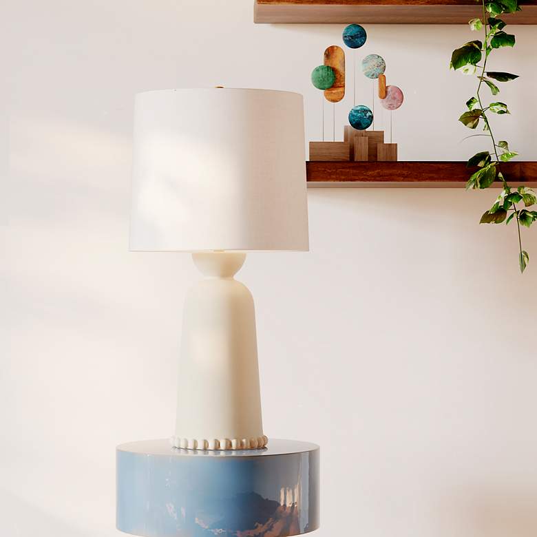Image 3 Mitzi Rhea 26 3/4" High Antique Ivory Ceramic Table Lamp more views