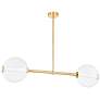 Mitzi Richford 50 3/4" Wide Aged Brass 2-Light LED Pendant