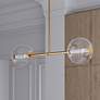 Mitzi Richford 50 3/4" Wide Aged Brass 2-Light LED Pendant