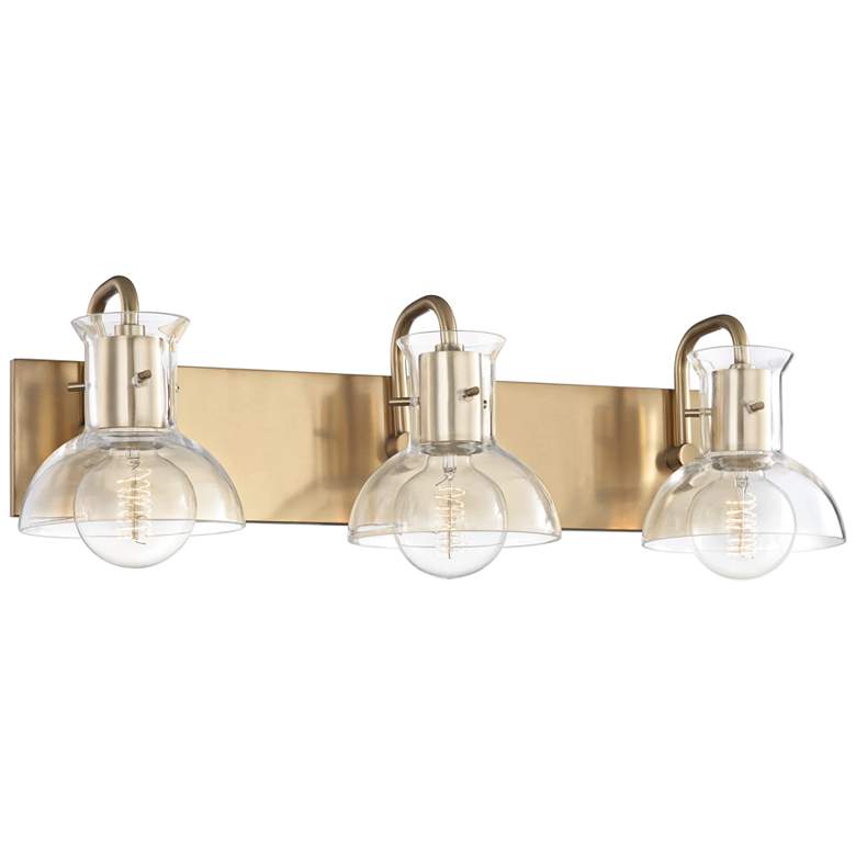 Image 2 Mitzi Riley 24" Wide Aged Brass 3-Light Bath Light