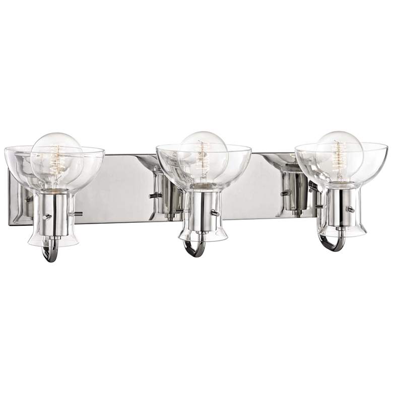 Image 3 Mitzi Riley 24 inch Wide Polished Nickel 3-Light Bath Light more views