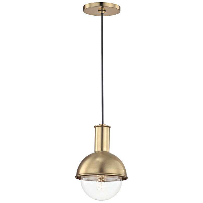 Image 2 Mitzi Riley 6 1/4" Wide Aged Brass Mini Pendant