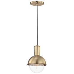 Mitzi Riley 6 1/4" Wide Aged Brass Mini Pendant