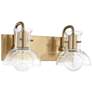 Thumbnail2 of Mitzi Riley 7" High Aged Brass 2-Light Wall Sconce