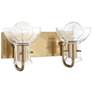 Mitzi Riley 7" High Aged Brass 2-Light Wall Sconce