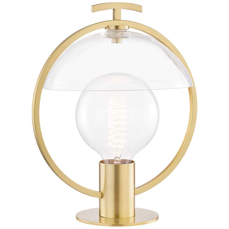 Image 1 Mitzi Ringo 12 3/4 inchH Aged Brass Uplight Accent Table Lamp