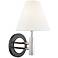 Mitzi Robbie 12" High Polished Nickel and Black Wall Sconce