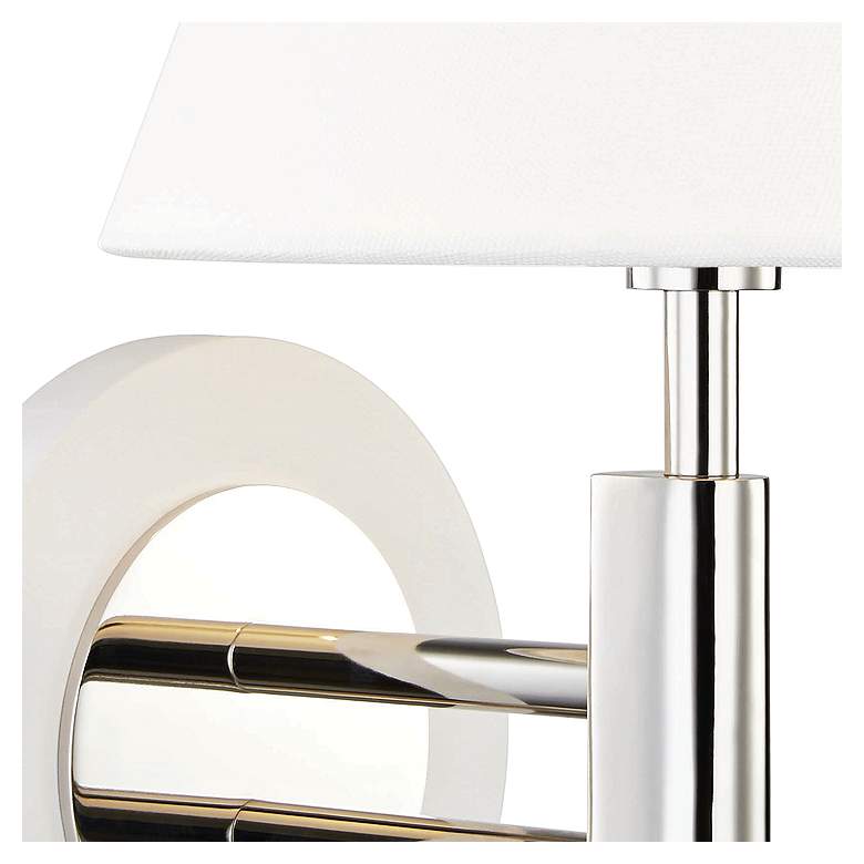 Image 2 Mitzi Robbie 12" High Polished Nickel and White Wall Sconce more views