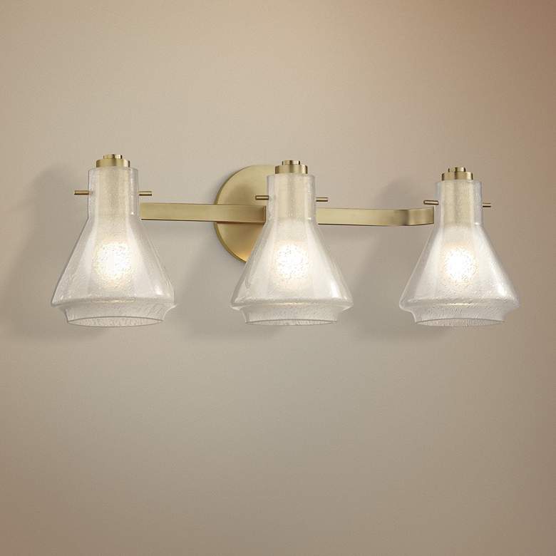 Image 1 Mitzi Rosie 21 inch Wide Aged Brass 3-Light Bath Light