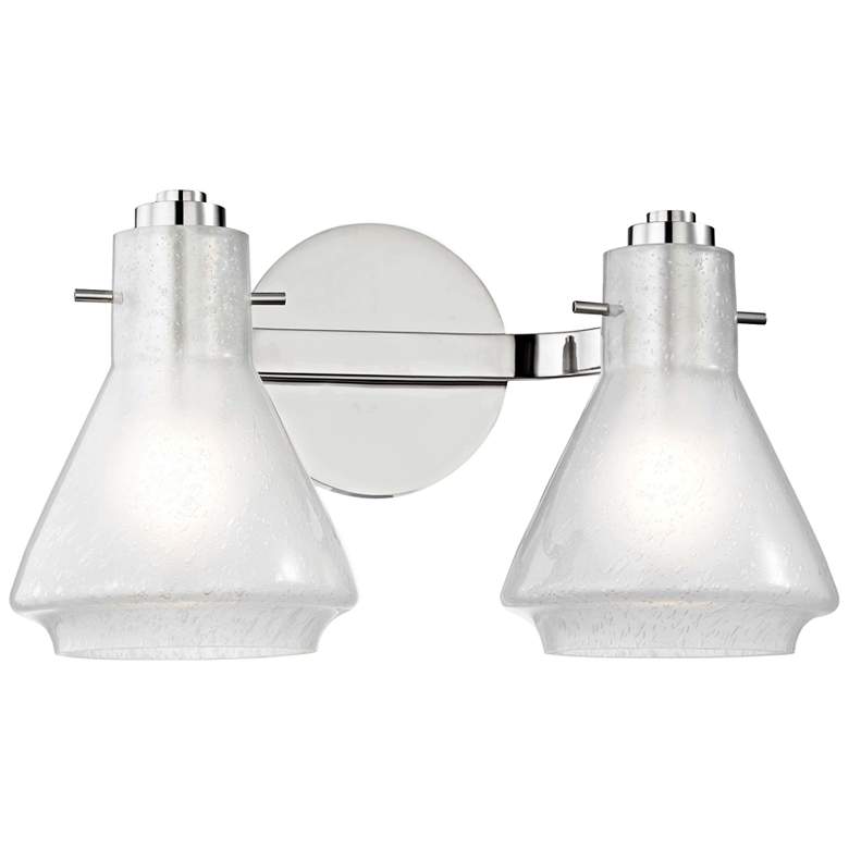 Image 1 Mitzi Rosie 7 1/2" High Polished Nickel 2-Light Wall Sconce