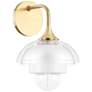 Mitzi Ruby 12" High Aged Brass Wall Sconce