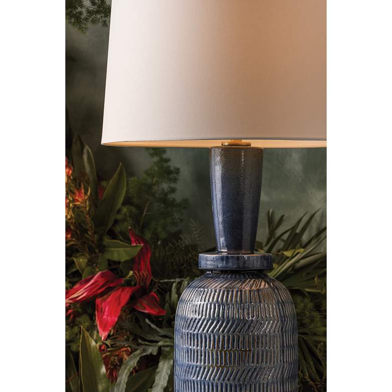 Image 7 Mitzi Russo Table Lamp 17" in Aged Brass and Ceramic Washed Cobalt more views