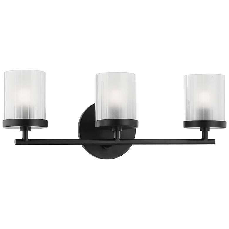 Image 1 Mitzi Ryan 17 1/2" Wide Soft Black 3-Light Bath Light