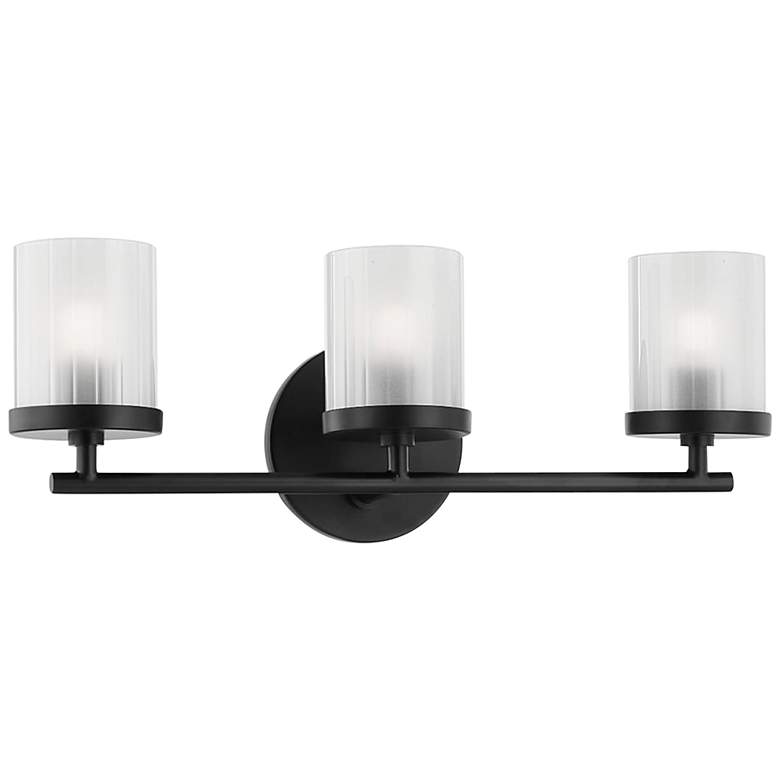 Image 1 Mitzi Ryan 17 1/2 inch Wide Soft Black 3-Light Bath Light