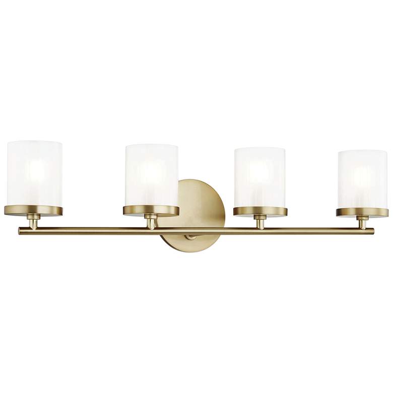 Image 2 Mitzi Ryan 24 1/2 inch Wide Aged Brass 4-Light Bath Light