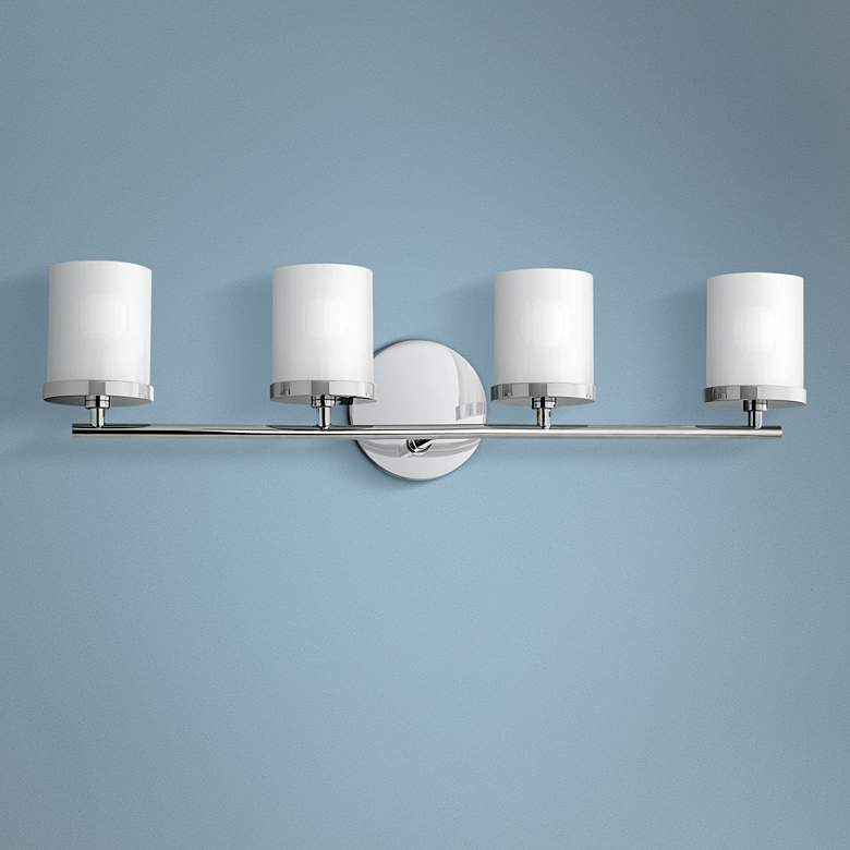 Image 1 Mitzi Ryan 24 3/4 inch Wide Polished Nickel 4-Light Bath Light