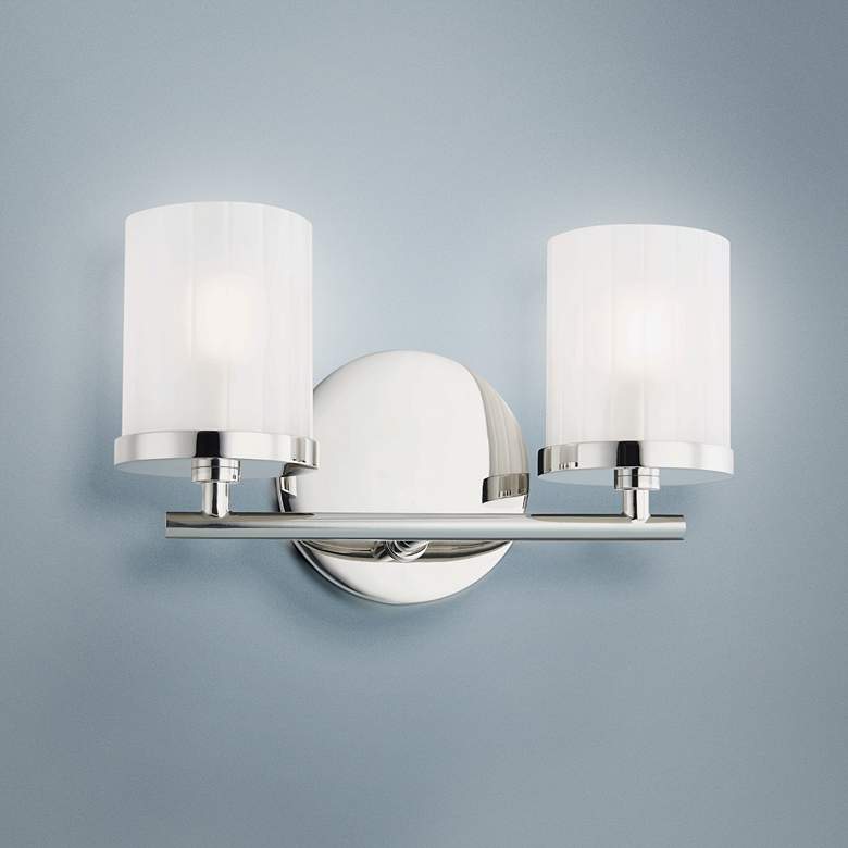 Image 1 Mitzi Ryan 6 1/4" High Polished Nickel 2-Light Wall Sconce