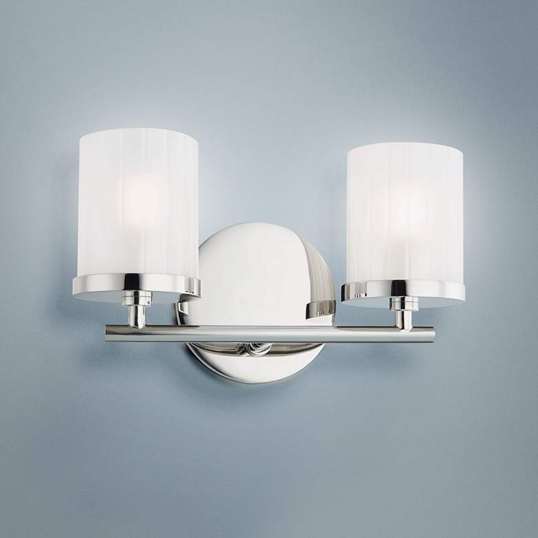 Image 1 Mitzi Ryan 6 1/4 inch High Polished Nickel 2-Light Wall Sconce