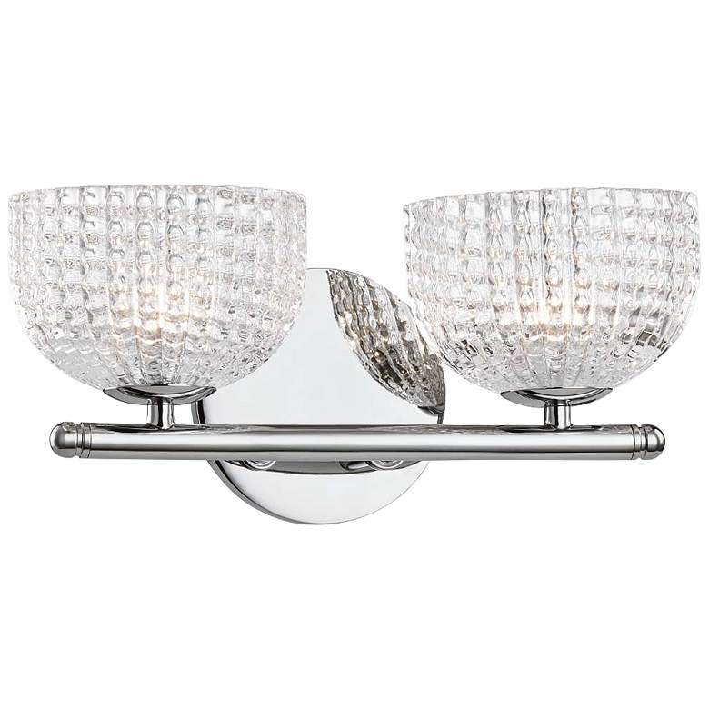 Image 1 Mitzi Sabrina 5 1/2 inchH 2-Light Polished Chrome Wall Sconce