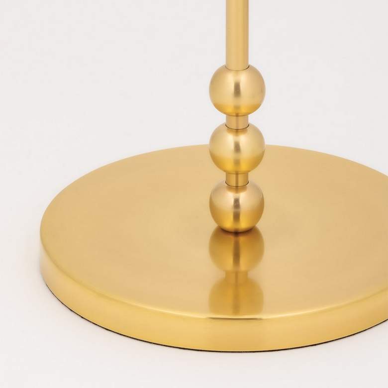 Image 4 Mitzi Sang 64 1/2" High Curved Arm White and Brass Floor Lamp more views