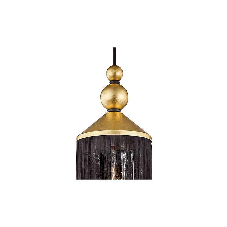 Image 3 Mitzi Scarlett 5" Wide Gold Leaf and Black Mini Pendant more views