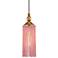 Mitzi Scarlett 5" Wide Gold Leaf and Pink Mini Pendant