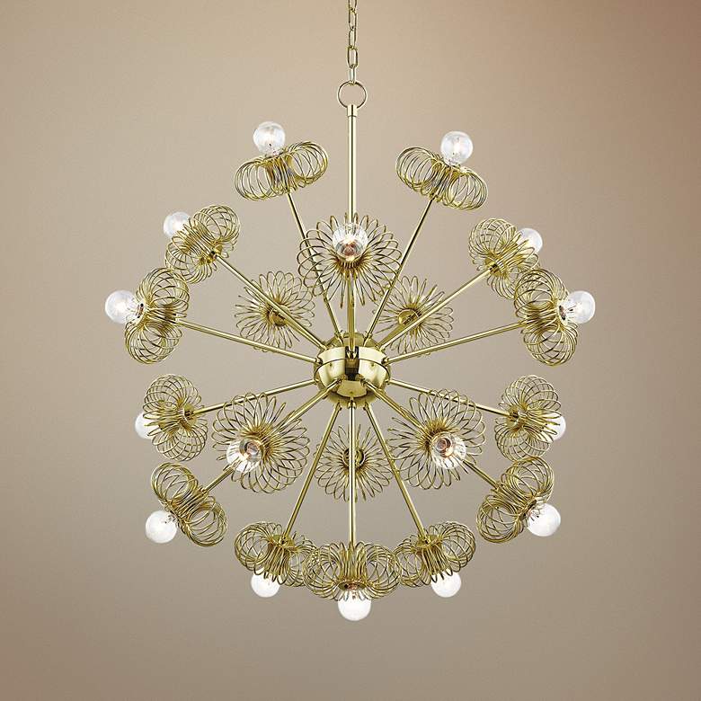 Image 1 Mitzi Serena 30" Wide Polished Brass 19-Light Chandelier