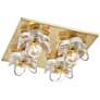 Mitzi Shea 11" Wide Aged Brass 4-Light Ceiling Light