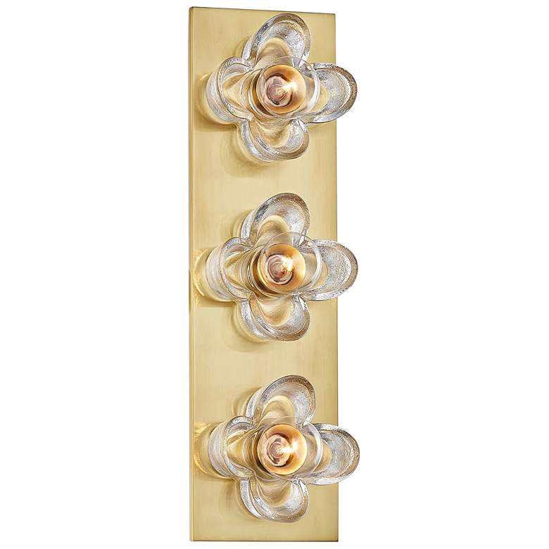 Image 2 Mitzi Shea 16 1/2 inch Wide Aged Brass 3-Light Bath Light more views