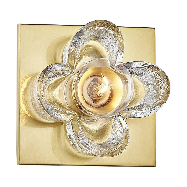 Image 1 Mitzi Shea 4 3/4" High Aged Brass Wall Sconce