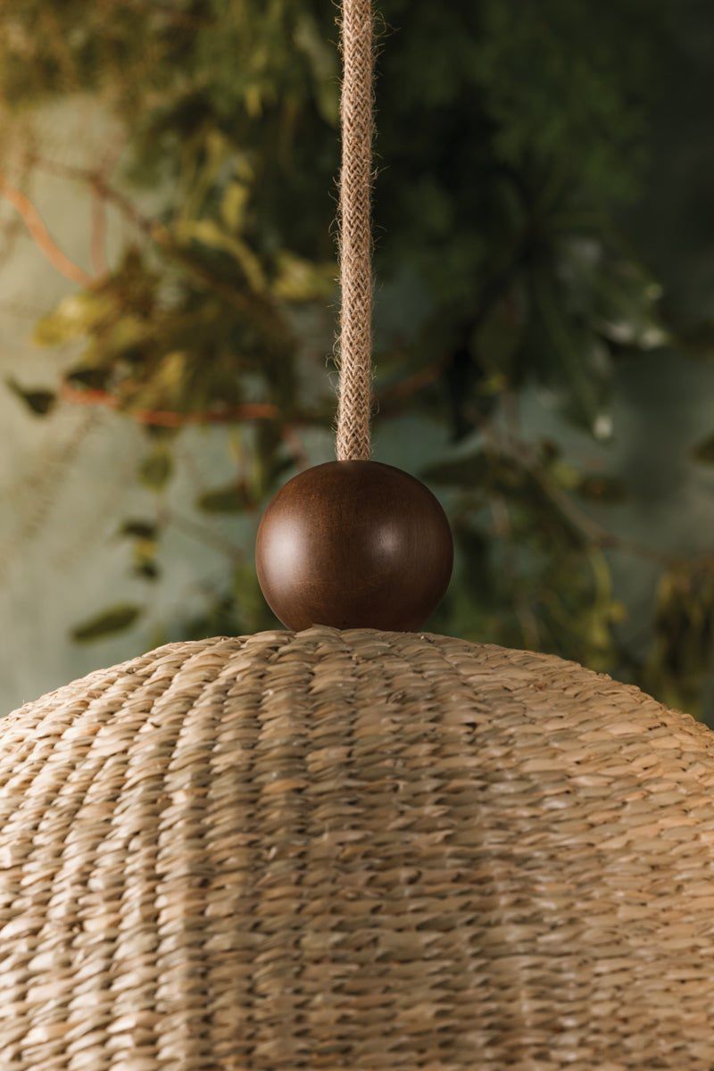 Image 6 Mitzi Sheri 15 3/4" Wide Aged Brass and Natural Wood Pendant Light more views