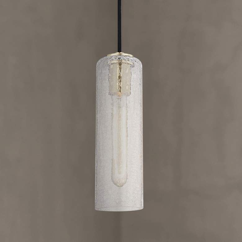 Image 1 Mitzi Skye 3 1/2" Wide Aged Brass Mini Pendant