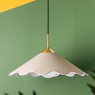 Mitzi Sodsai 20" Wide Aged Brass White Linen Shade Pendant Light