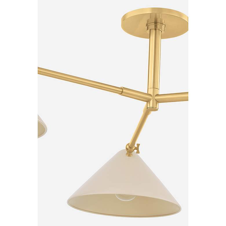 Image 4 Mitzi Sonja Semi Flush 52" in True Bronze and Soft Bisque more views