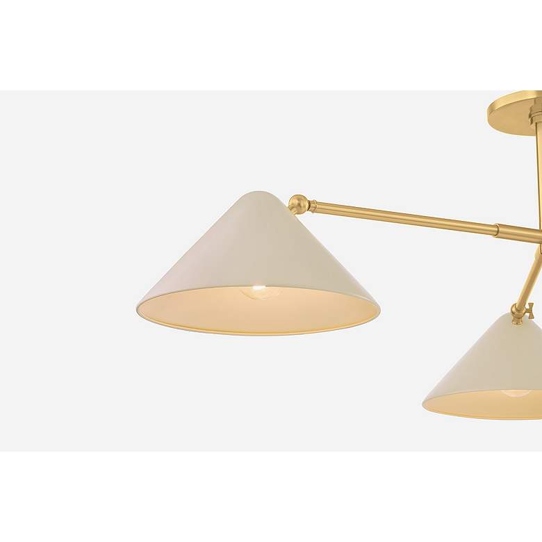 Image 6 Mitzi Sonja Semi Flush 52" in True Bronze and Soft Bisque more views