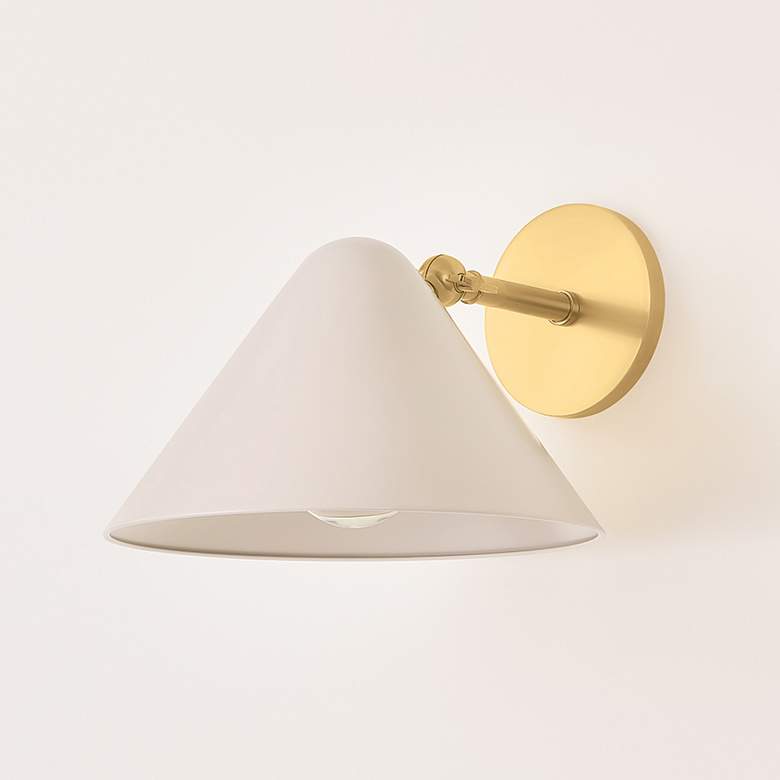 Image 2 Mitzi Sonja Wall Sconce 10.5" in True Bronze and Soft Bisque more views